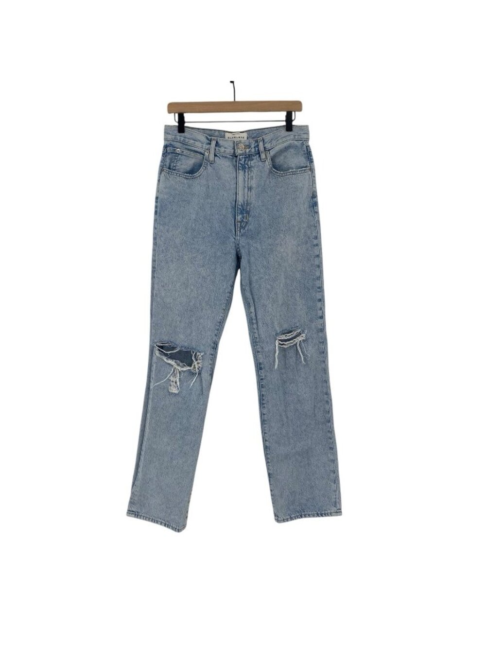 SLVRLAKE London Size 29 Denim High-Rise Straight Leg Jeans Distressed